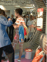 Bodypainting auf einer Messe in Nrnberg